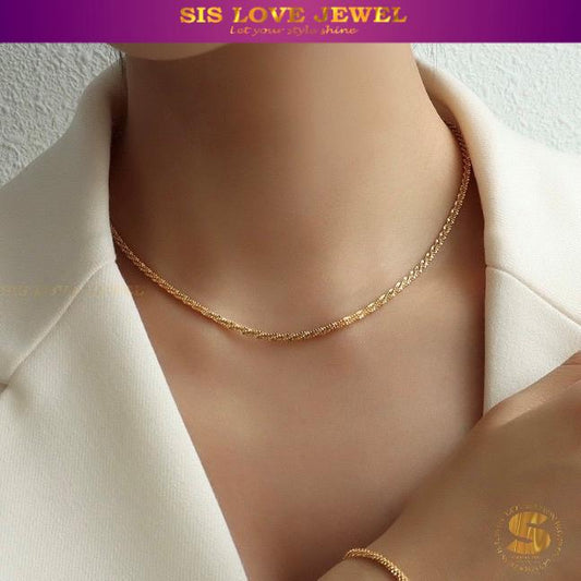 Blink-Blink Gold Plated Necklace N117