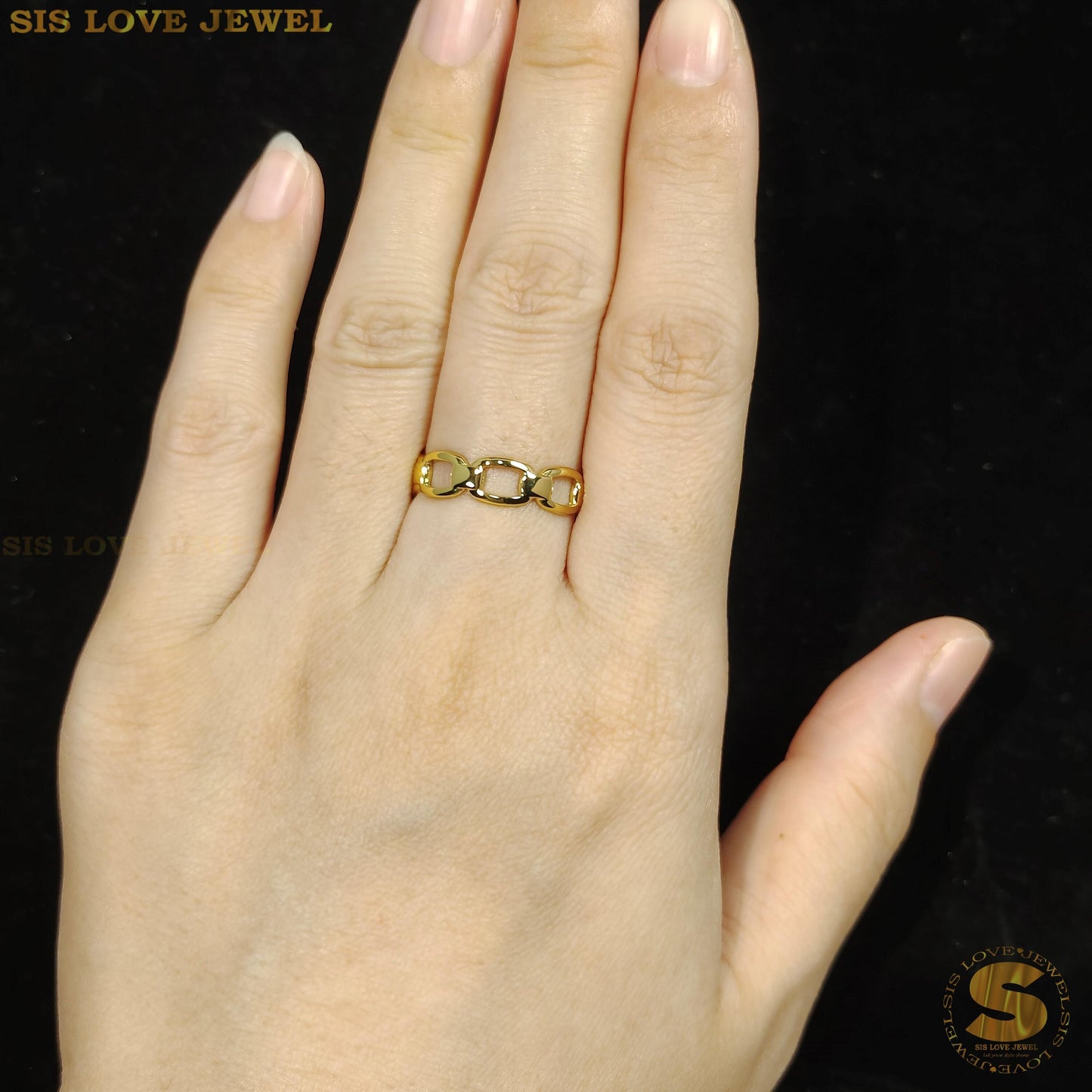 Adjustable Chain of Love Ring R060