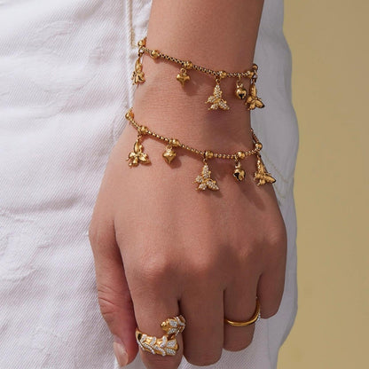 Charming Butterfly Charm Bracelet B245