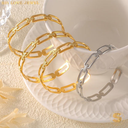 Paperclip Adjustable Bangle H143
