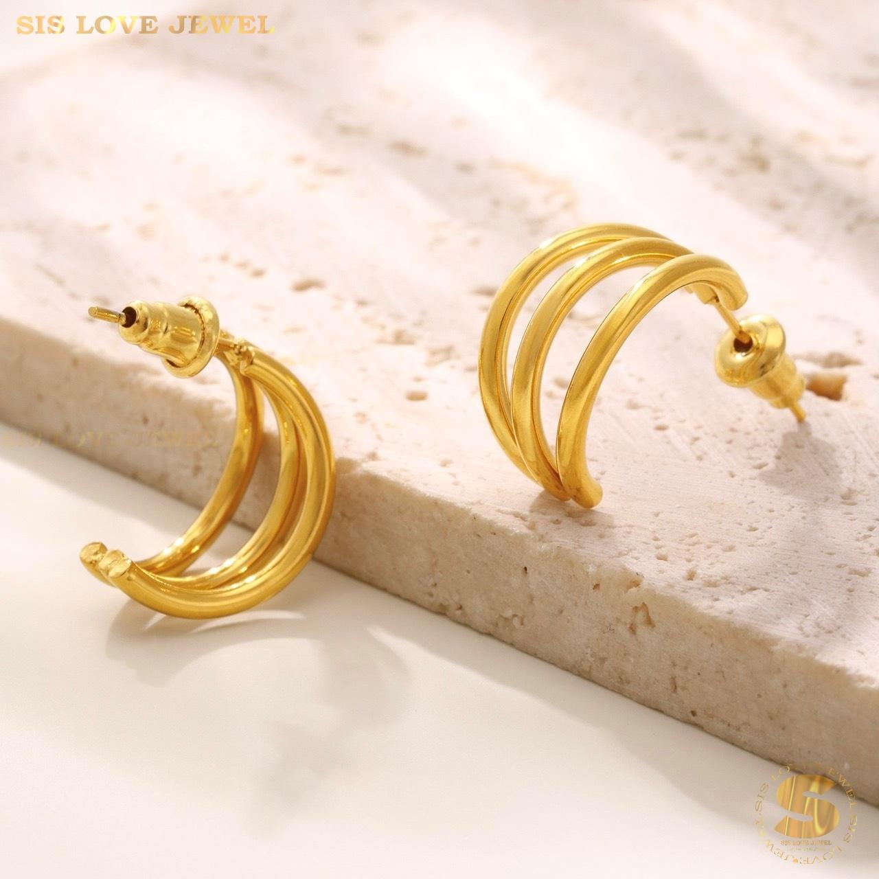 Love Arcs Stud Earrings S051