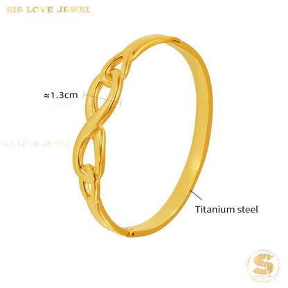 Infinity Gold Plated Bangle H167
