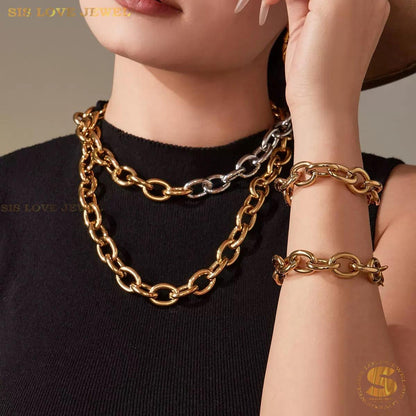 Sleek Cuban Chain Choker B253
