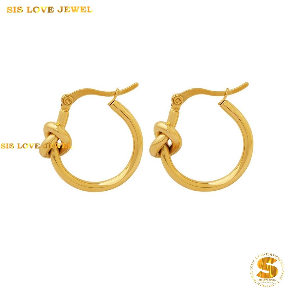 Love Knot Hoop Earrings S039
