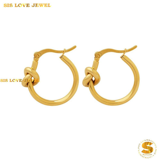 Love Knot Hoop Earrings S039