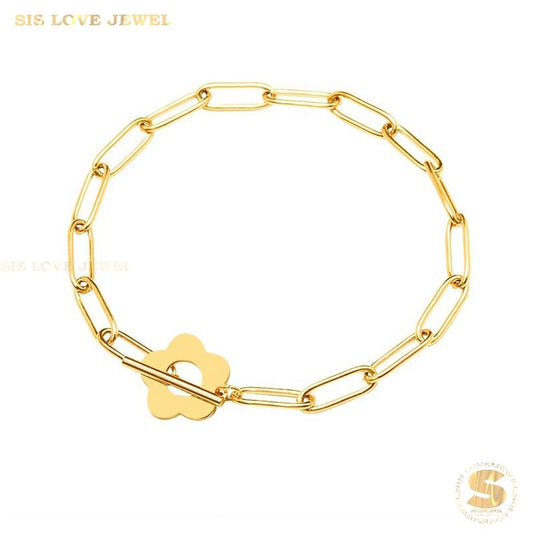 Paperclip Flower Bracelet B106