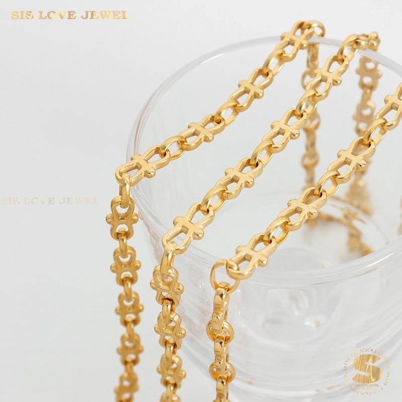 Luxe Chain Adornment Necklace N091