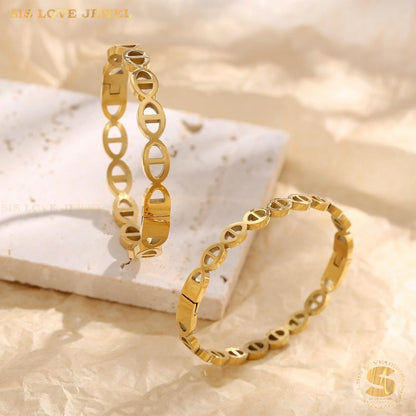 Simple Oval Bangle H040