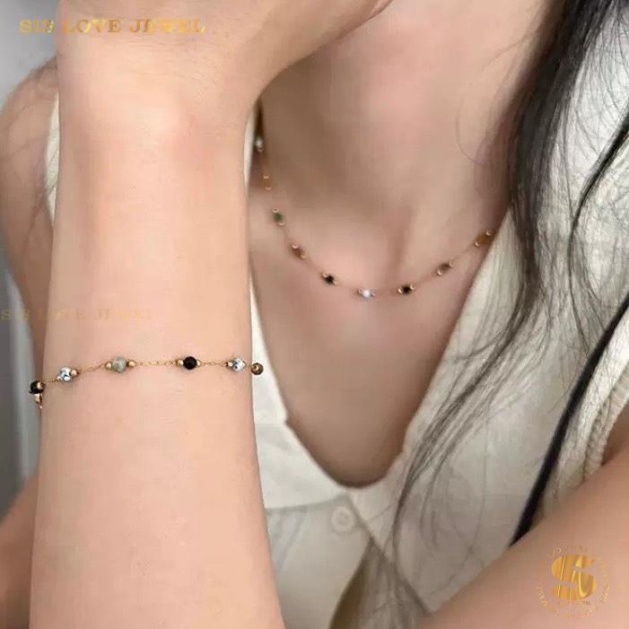 Delicate Colorful Stone Set N156 B241