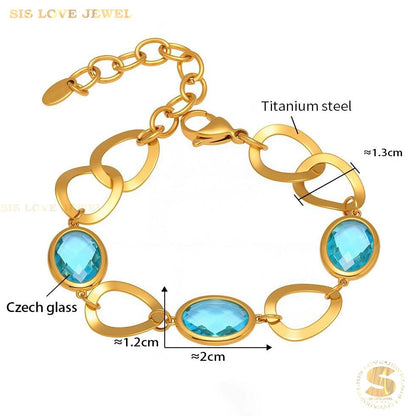Crystal Chain Bracelet B235