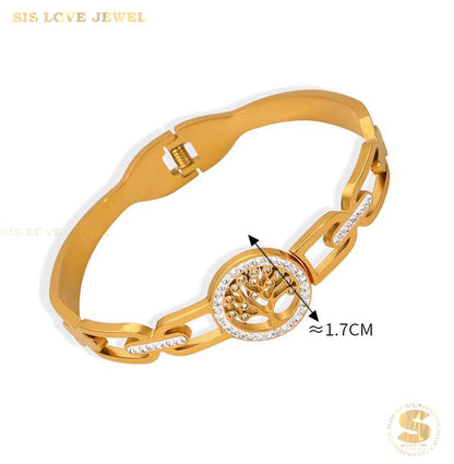 Lucky Golden Money-Tree Bangle H125