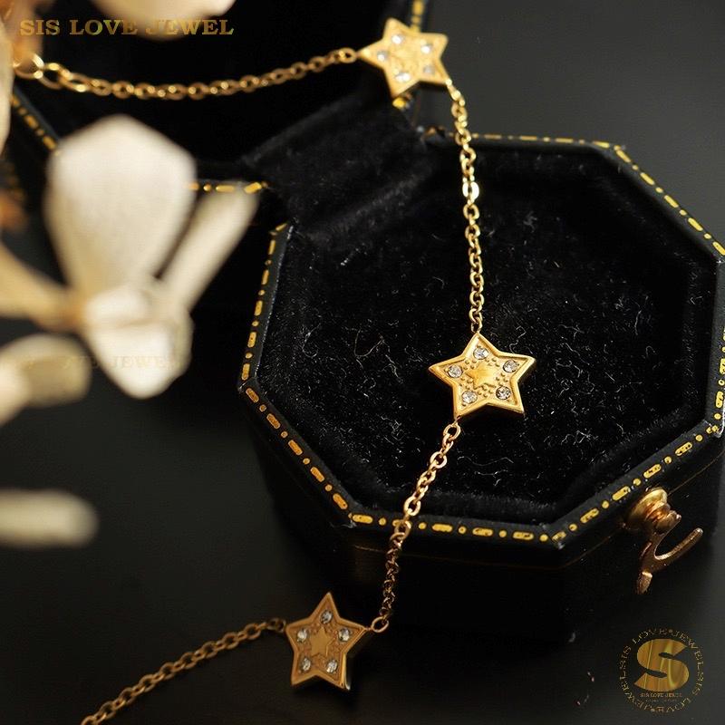 3 Star Zirconia Bracelet B136