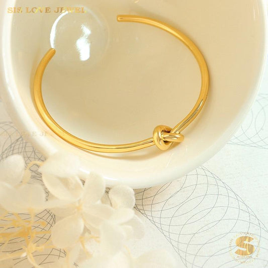 Forever Knot Bangle H003 Gold