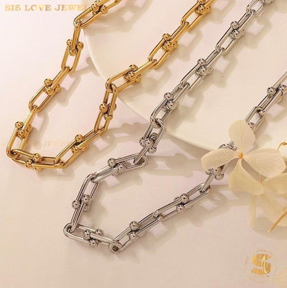 Link Necklace & Bracelet Set