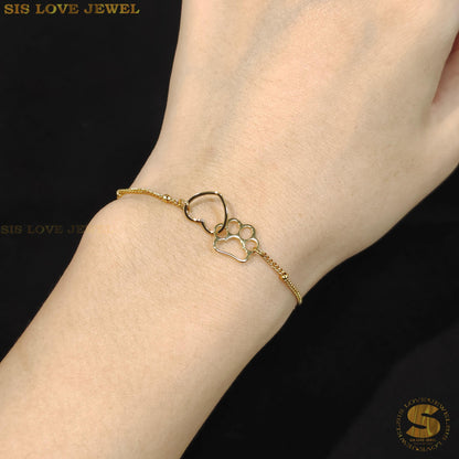 Cute Claw Print & Love Bracelet B152