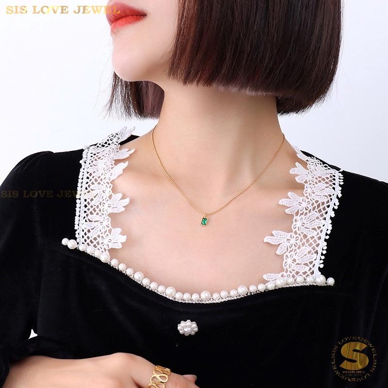Green Zirconia Radiance Necklace N114
