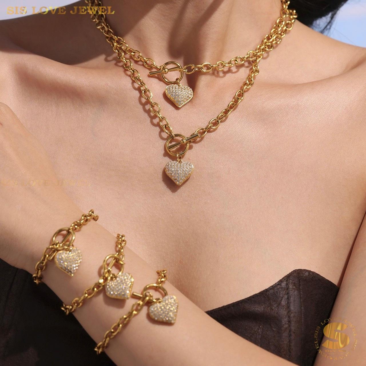 Love & Lock Necklace Set