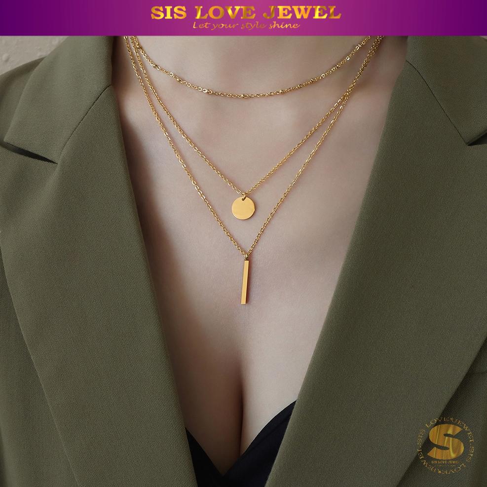 3-Layer Gold Plated Necklace N056