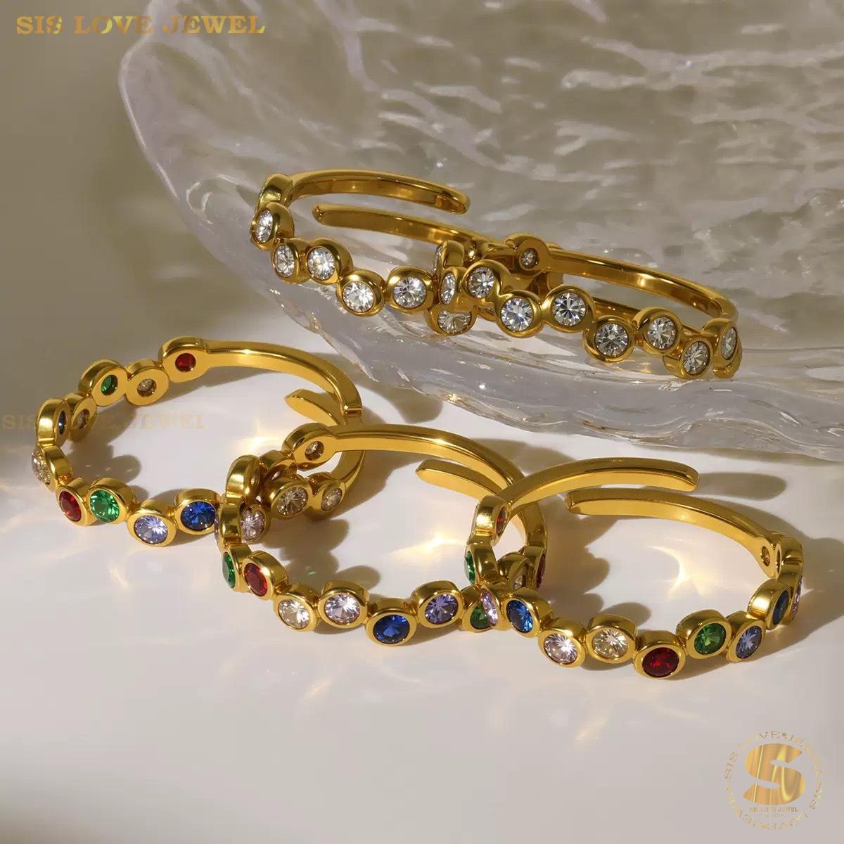 Chic Zircon Open Ring R140