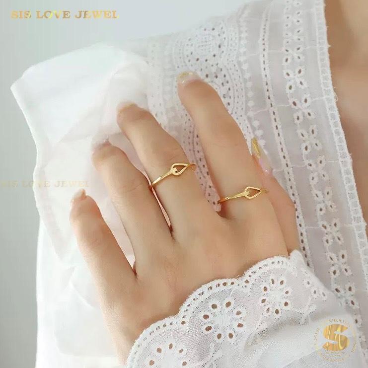 Minimalist Hidden Heart Ring R135