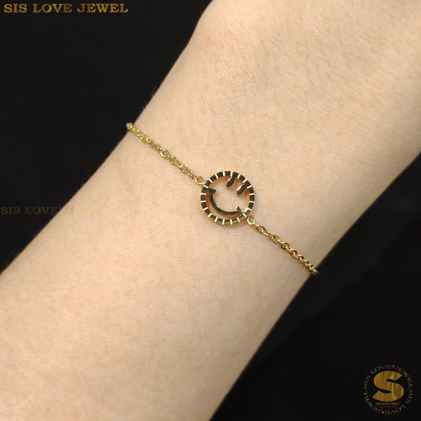 Double Sides Smile Face Bracelet B151