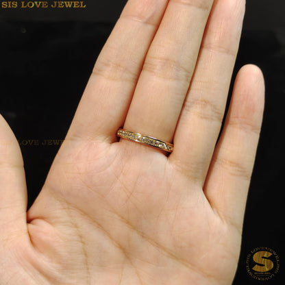 Rose Gold Color Full Diamond Zirconia Ring R069