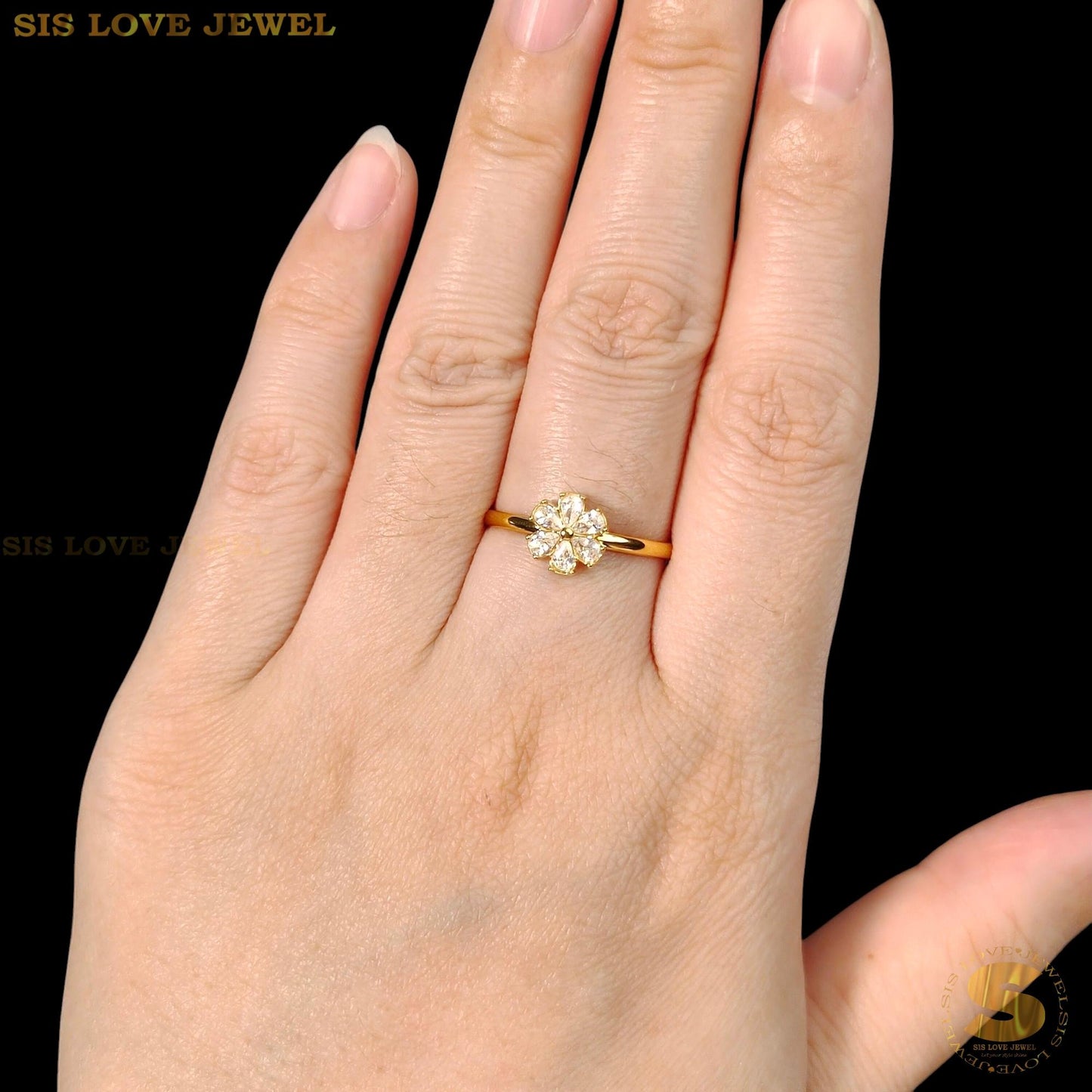 Zirconia Flower Ring R132