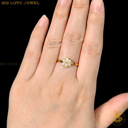 Zirconia Flower Ring R132