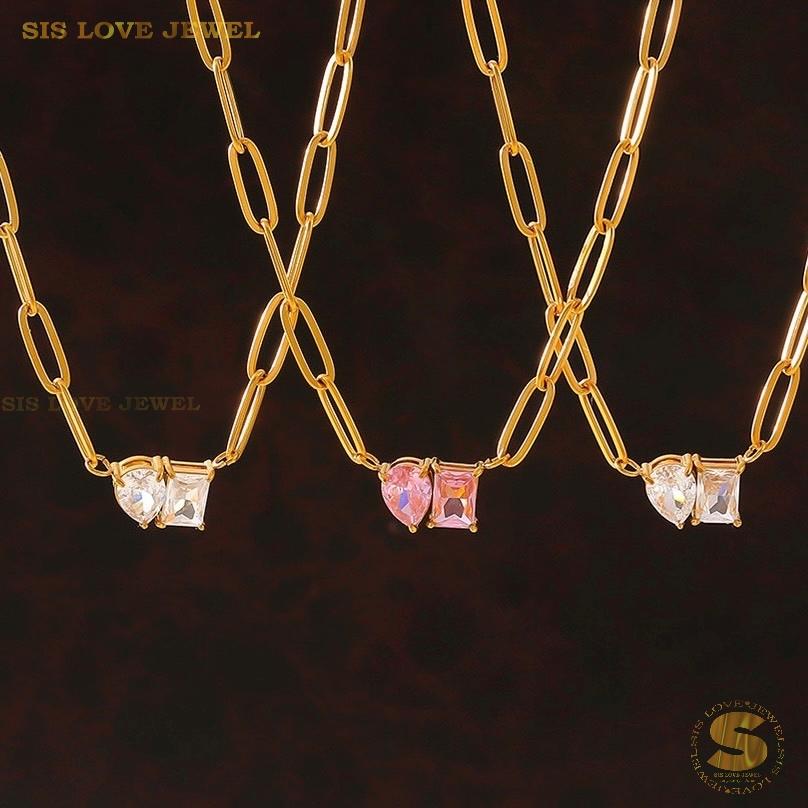 Luminous Love Paperclip Chain Necklace N143