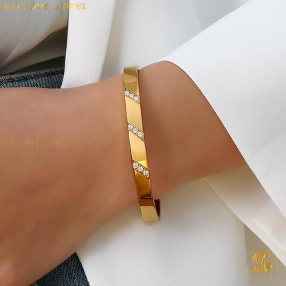 Everlasting Sparkle Bangle H126 Gold