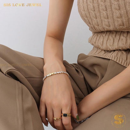 Tennis Bracelet B042 Gold