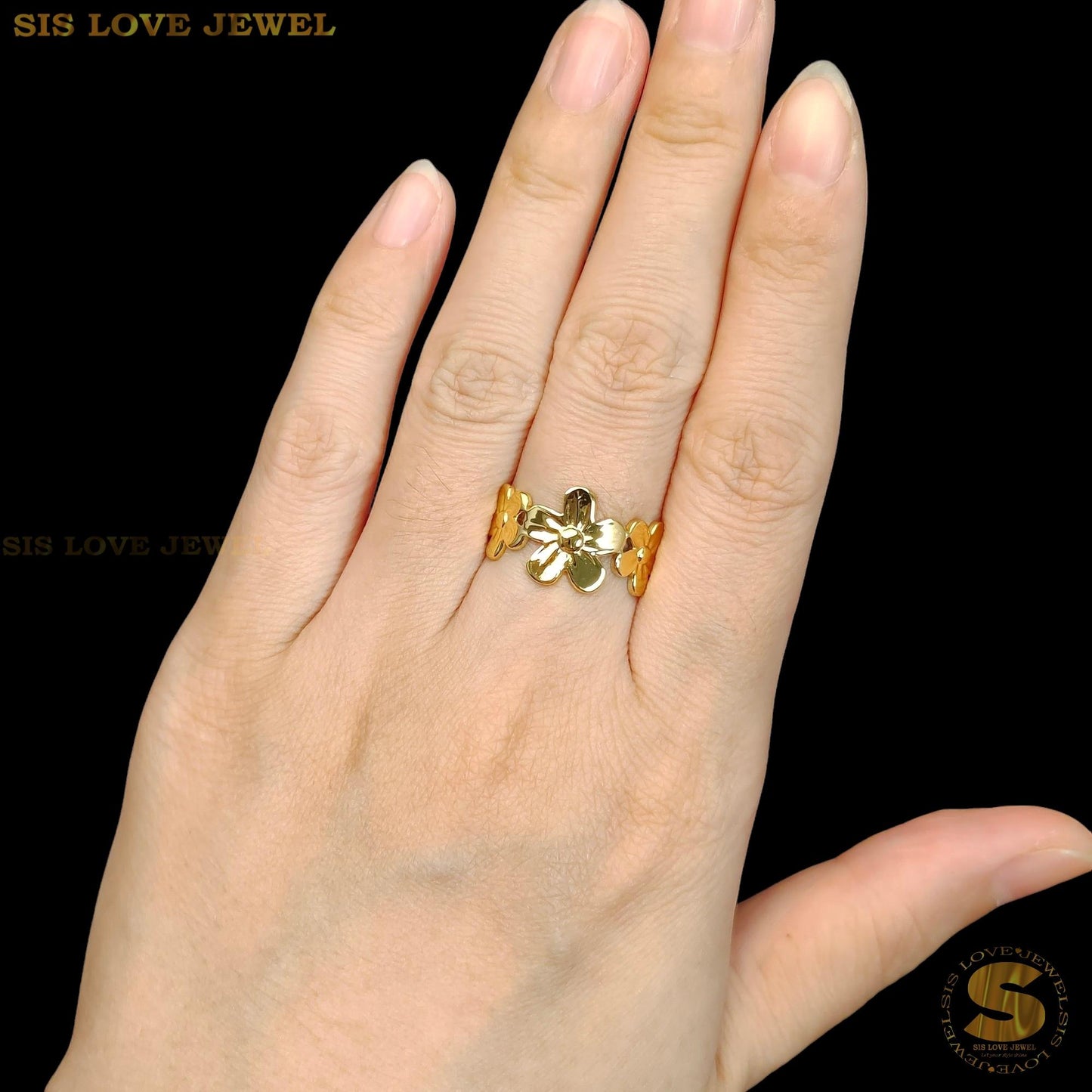 Adjustable Flower Adjustable Ring