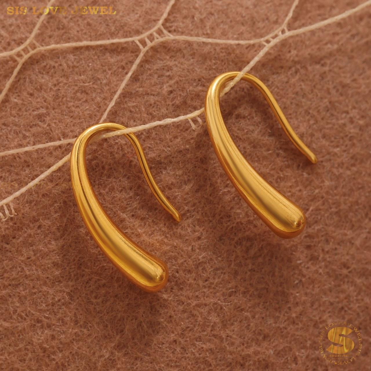 Minimalist Teardrop Hook Earrings S045