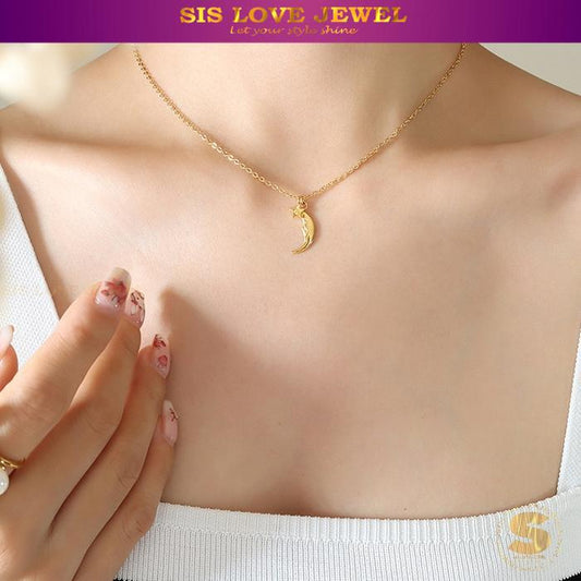 Moon & Star Necklace N024