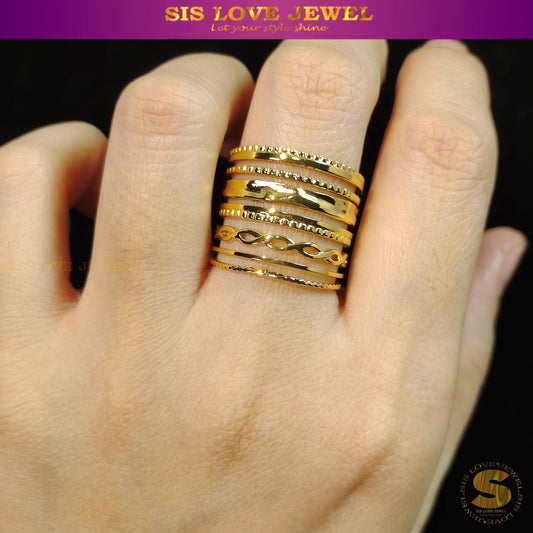 7-Layer Stylish Ring R086
