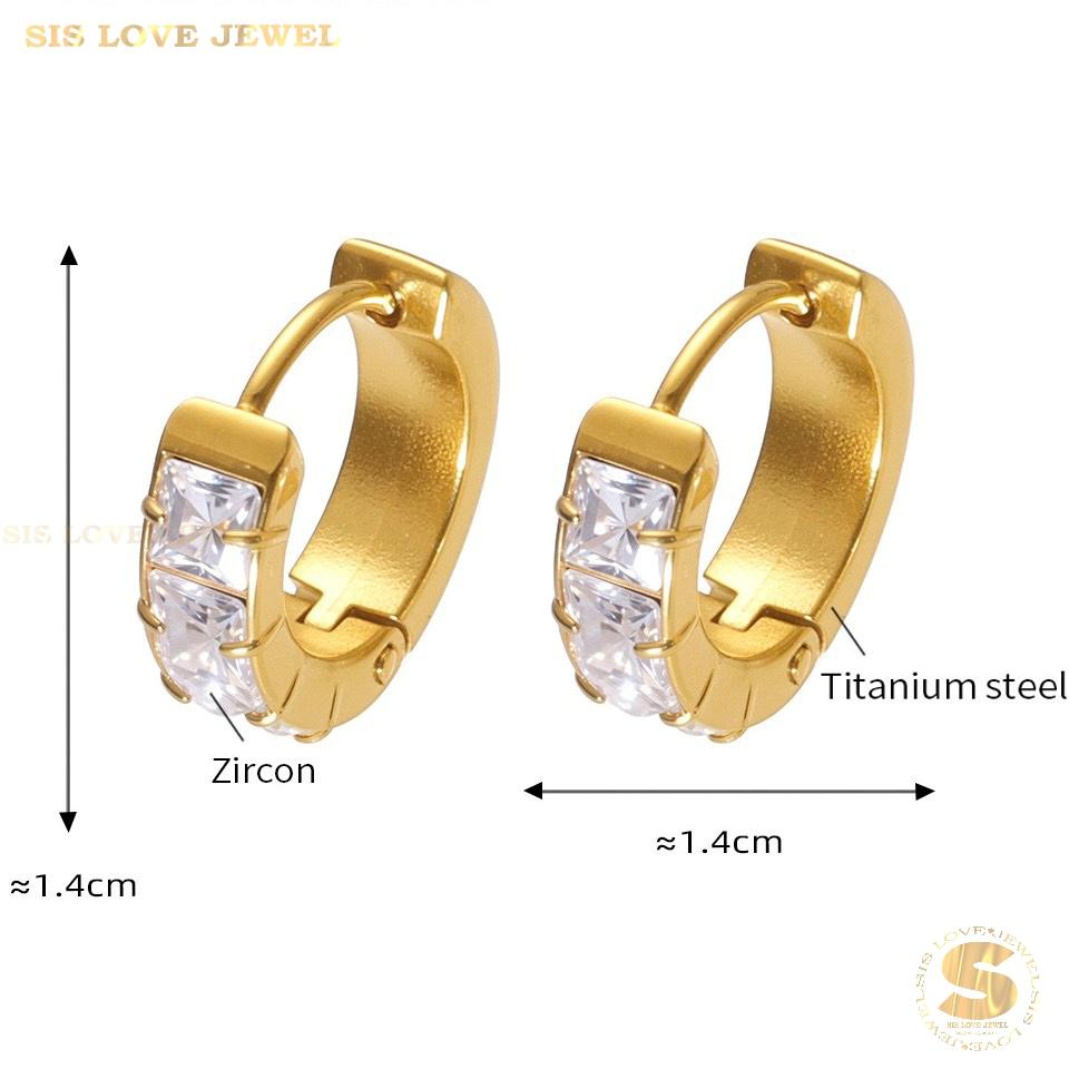 Luminous Love Zirconia Hoops Earrings S050