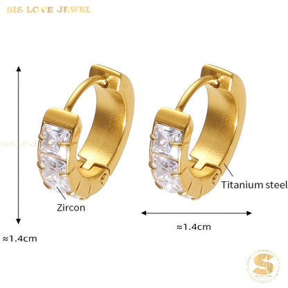 Luminous Love Zirconia Hoops Earrings S050