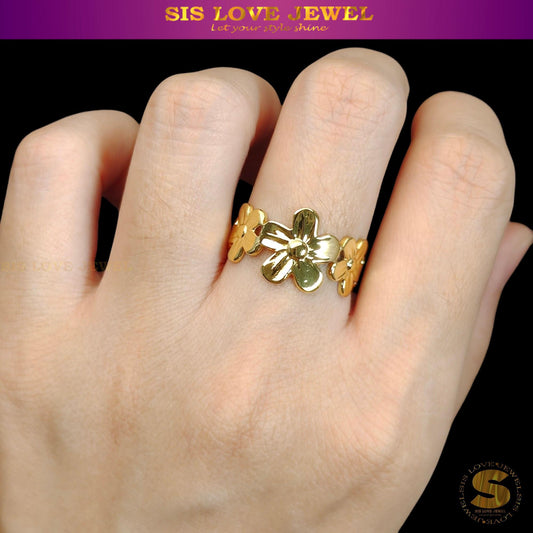 Adjustable Flower Adjustable Ring
