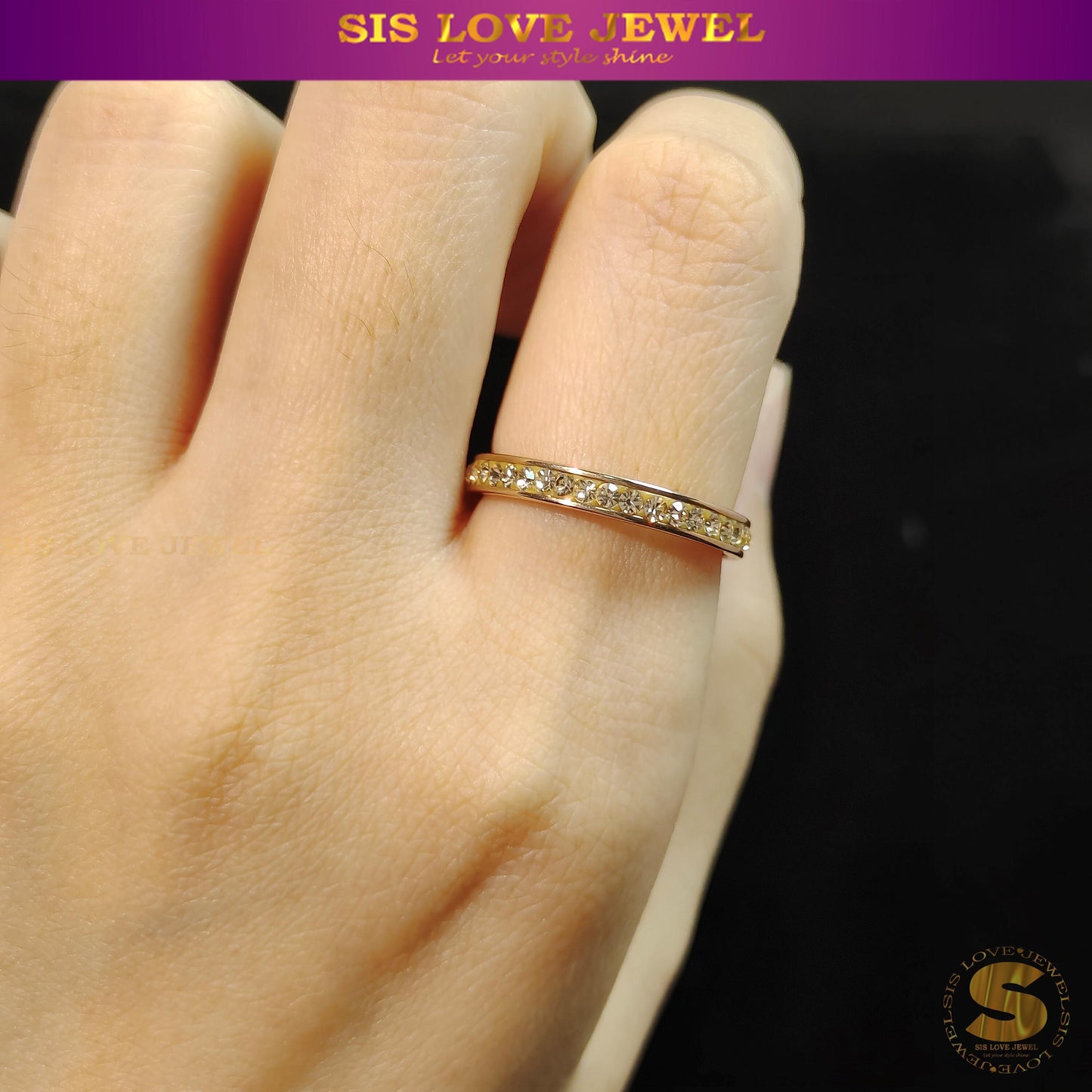 Sparkling Serenity Collar Zirconia Ring R069