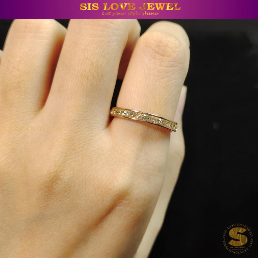 Sparkling Serenity Collar Zirconia Ring R069