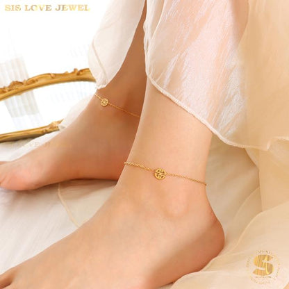 Fortune Charm Gold Plated Bracelet A003