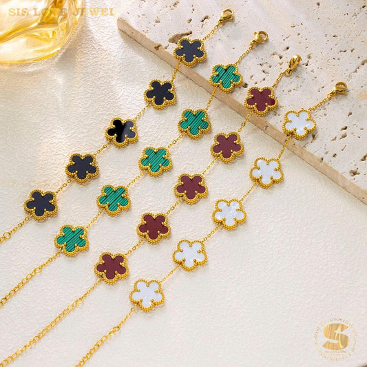 Double-Sided Flower Bracelet B187