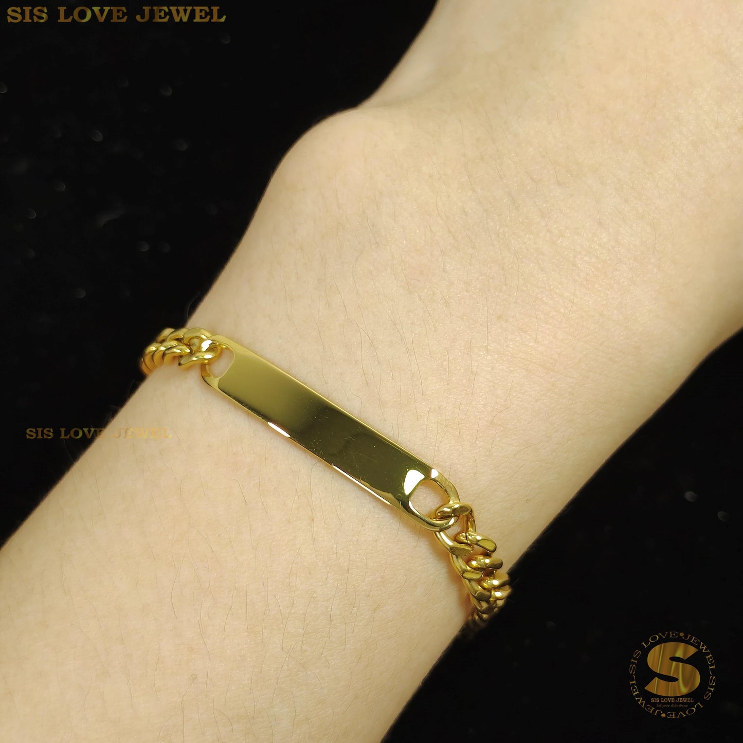 Edgy 18K Gold Cuban Chain Bracelet B017