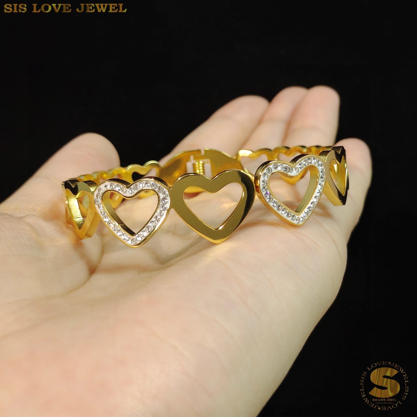 Love Oval Bangle Women Fashion H138