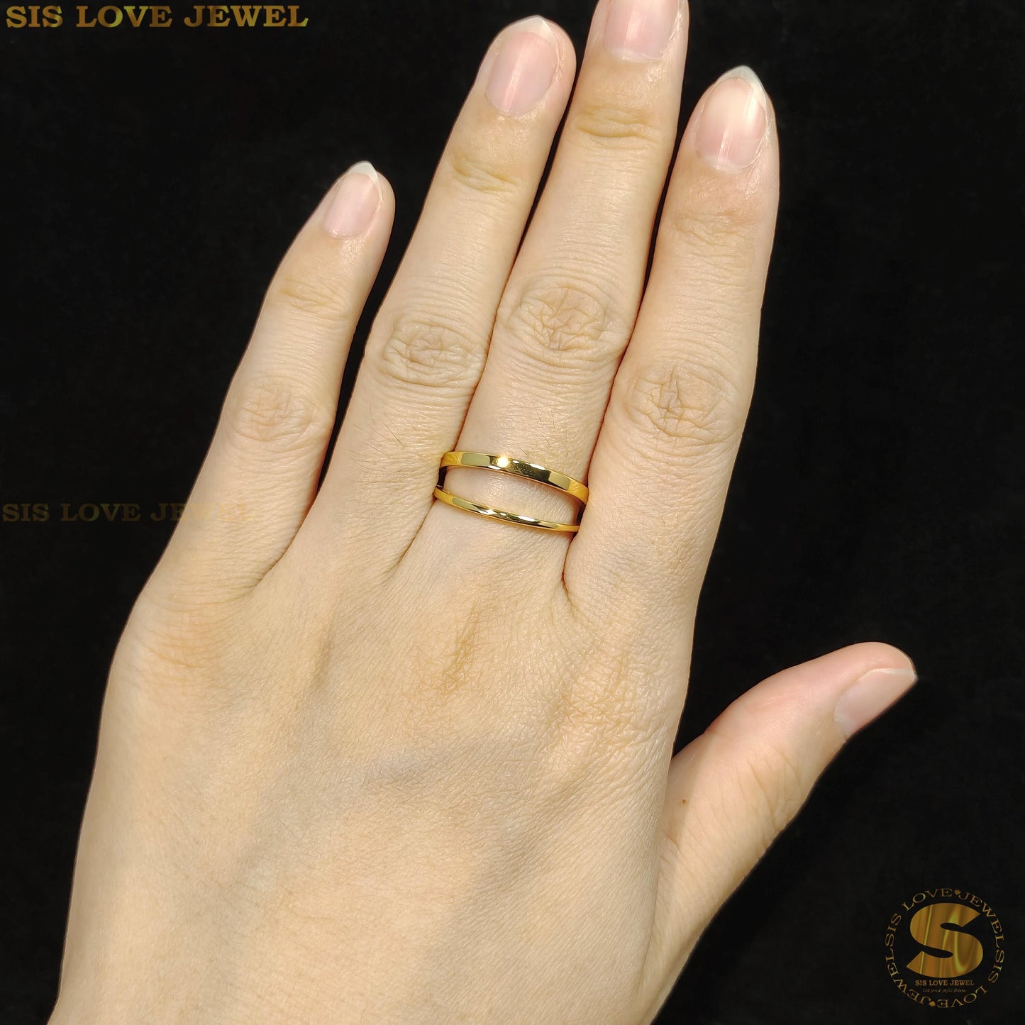 Double Layers Adjustable Ring R072