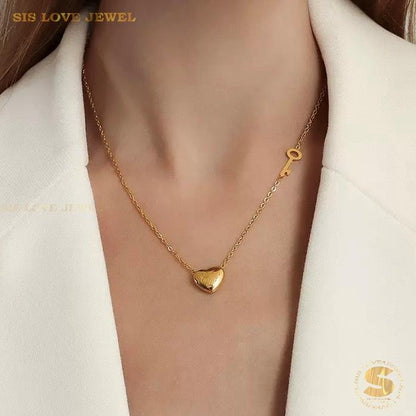 Romantic Love Key Necklace N159