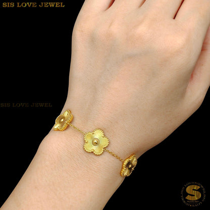 Double-Sided Flower Bracelet B186