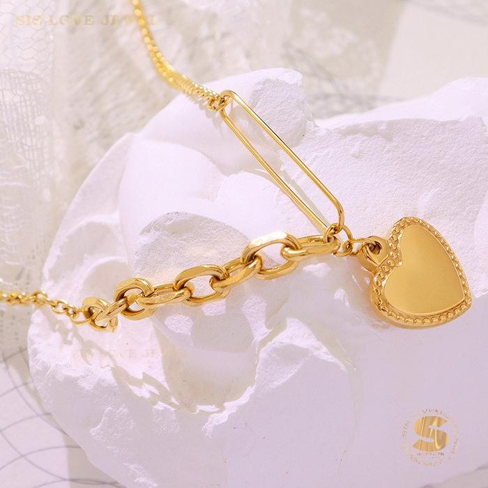 Gold Plated Love Pendant Necklace N061