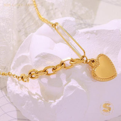 Gold Plated Love Pendant Necklace N061
