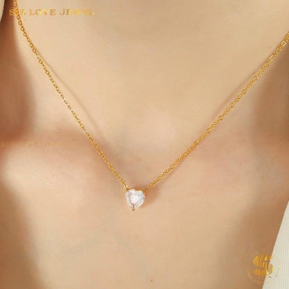 Zirconia Cherished Love Necklace N124